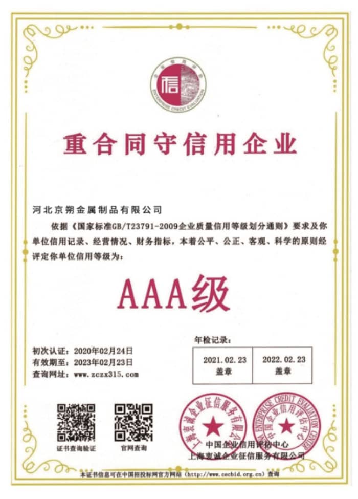 重合同守信用企業